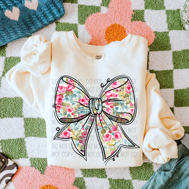 Daughter of the King Floral Bow DTF Transfer