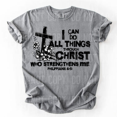 I Can Do All Things Through Christ DTF Transfer