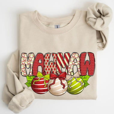 Mawmaw with Christmas Ornaments DTF Transfer