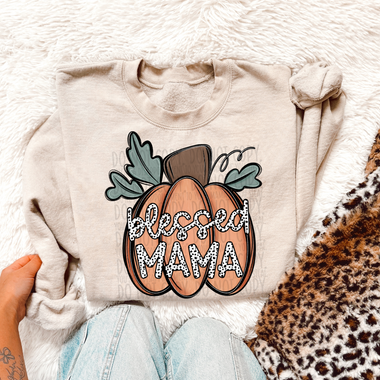 Blessed Mama Pumpkin DTF Transfer (SWD)