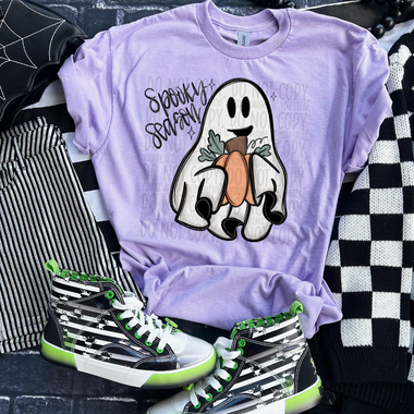 Spooky Season Ghost Pumpkin DTF Transfer (SWD)