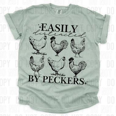 Easily Distracted By Peckers DTF Transfer