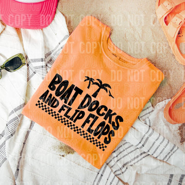 Boat Docks & Flip Flops DTF Transfer