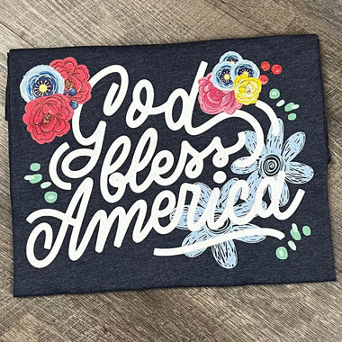 God Bless America Screen Print Transfer