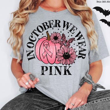 In October we Wear Pink Screen Print High Heat Transfer S17