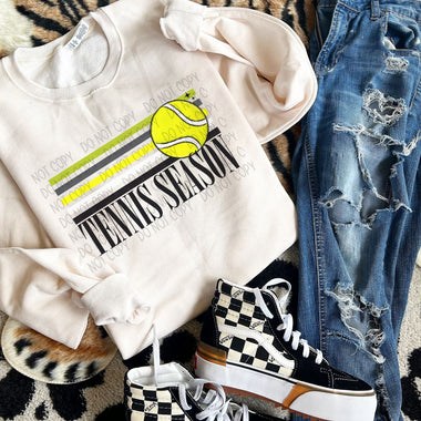 Tennis Season Retro Strip DTF Transfer