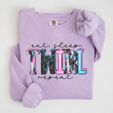 Eat, Sleep,Twirl Repeat DTF Transfer