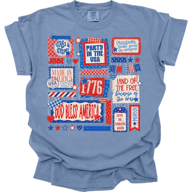 4TH OF JULY COLLAGE DTF Transfer (SCD)