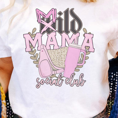 Mild Mama Social Club Pink DTF Transfer