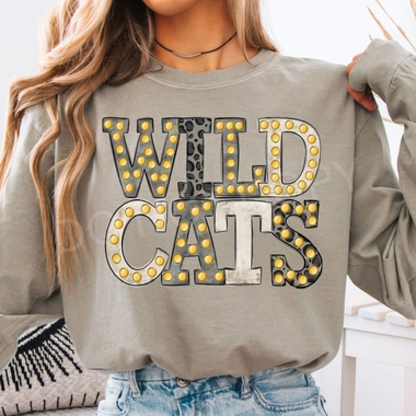 Neutral Marquee Mascot Wildcats DTF Transfer