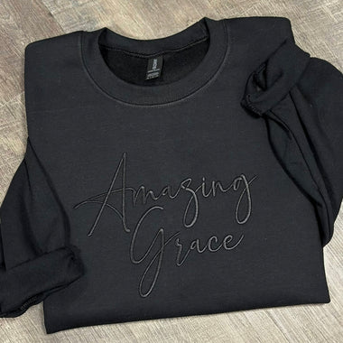 Amazing Grace Tonal Wholesale Embroidered Sweatshirt