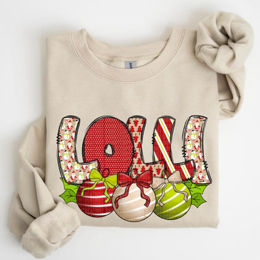 Lolli with Christmas Ornaments DTF Transfer
