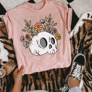 Floral Skeleton DTF Transfer (SWD)