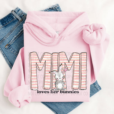 Mimi Loves Her Bunnies DTF Transfer