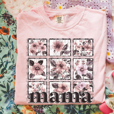 Mama with Pink Flowers DTF Transfer
