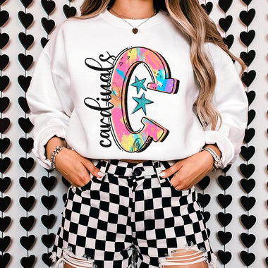 Chaotic Print Cardinals DTF Transfer