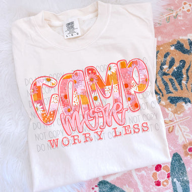 Camp More Worry Less DTF Transfer