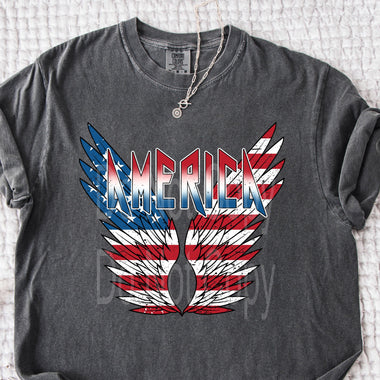America Vintage Wings DTF Transfer