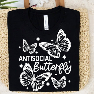Antisocial Butterfly Screen Print Transfer V63