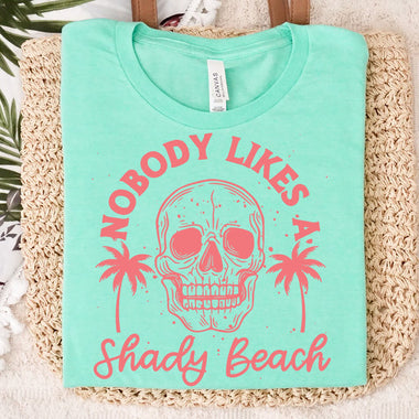Shady Beach Screen Print Transfer U170