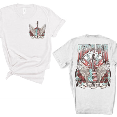 Freedom Rocks Front and Back Screen Print High Heat Transfer Q83