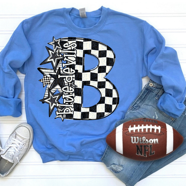 Blue Devils Big Check Mascot DTF Transfer (CS)