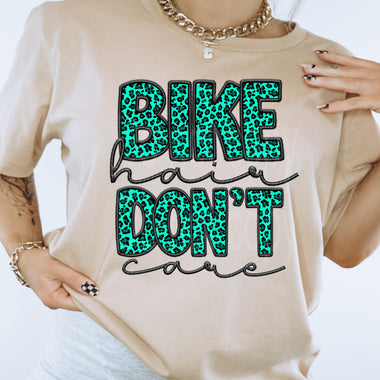 Bike Hair Teal Color DTF Transfer