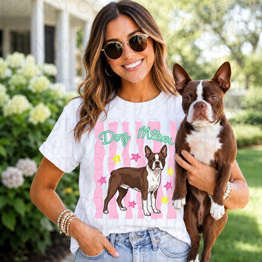 Boston Terrier Dog Mom DTF Transfer (UAC)