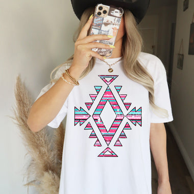 Serape Tribal Screen Print Transfer W87