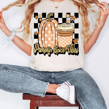 Pumpkin Spice Vibes Screen Print High Heat Transfer B15