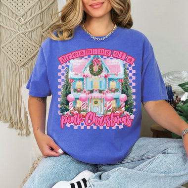 Dreaming of a Pink Christmas Wholesale Tee