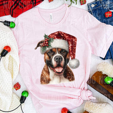 Christmas Pit Bull DTF Transfer