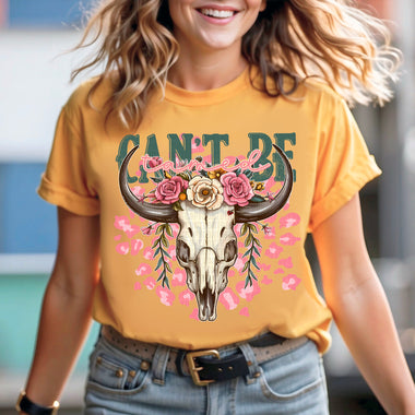 Can't Be Tamed Bull Skull DTF Transfer
