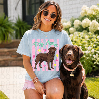 Chocolate Lab Dog Mom DTF Transfer (UAC)