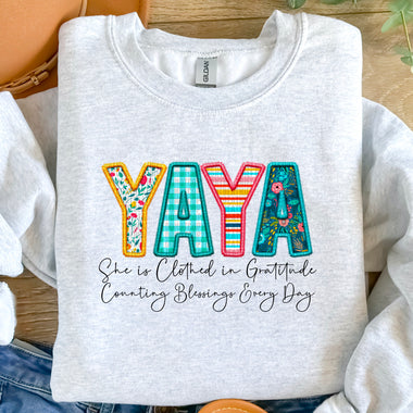 YaYa Clothed in Gratitude DTF Transfer