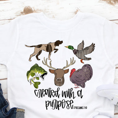 Created With Purpose Hunting DTF Transfers