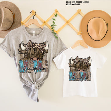 Mama Mini Heifer Screen Print High Heat Transfer
