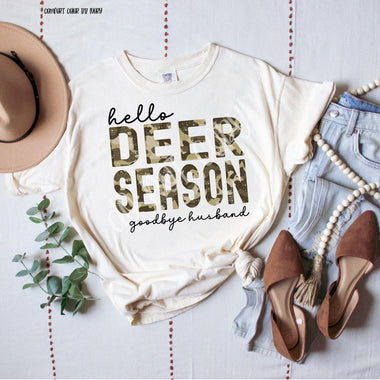 Hello Deer Season Screen Print High Heat Transfer U50