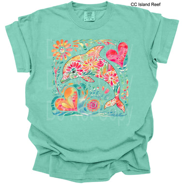 Dolphin Floral DTF Transfer