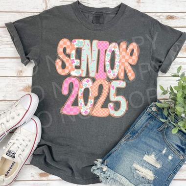 Senior Word Art 2025 DTF Transfer
