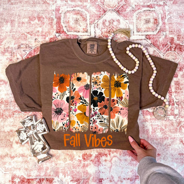 Fall Vibes Floral Wholesale Tee