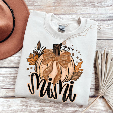 Mimi Fall Glitter Pumpkin DTF Transfer (SDD)