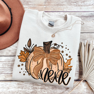 Nene Fall Glitter Pumpkin DTF Transfer (SDD)