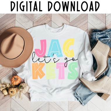 Let's go Jackets Colorful Digital Download MS