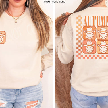 Autumn Checkered Front & Back Screen Print High Heat Transfer #5