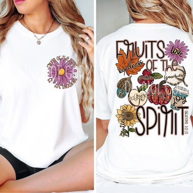 Fruits of the Spirit Fall Front & Back Screen Print High Heat Transfer U21