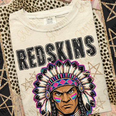 Grunge Varsity Redskins DTF Transfer (KD)