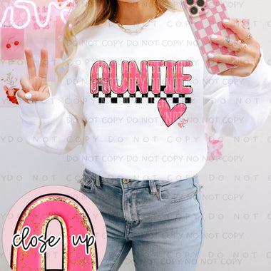 Auntie in Pink DTF Transfer