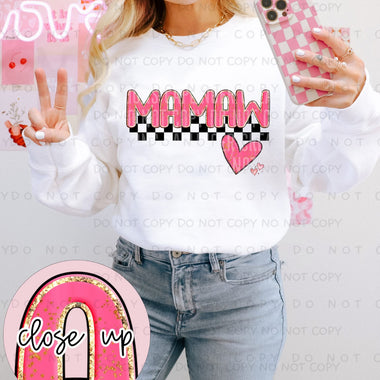 Mamaw in Pink DTF Transfer