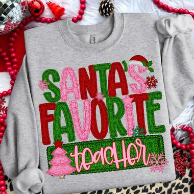 Santa’s Favorite Teacher DTF Transfer (S&G)